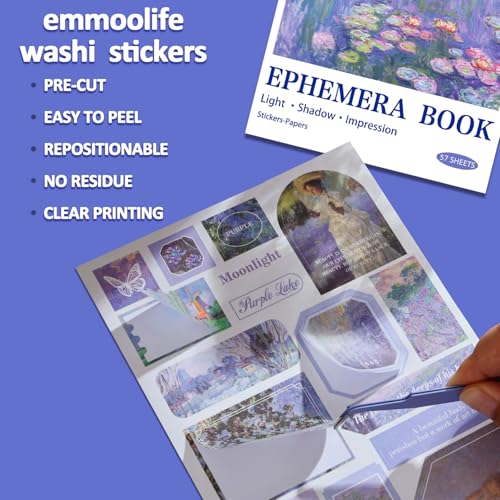 Vintage Oil Painting Scrapbook Sticker, Journaling Supplies for Junk Journal, 500+ Scrapbooking Washi Stickers & 25 Ephemera Papers Art Scrapbook Supplies for Adults Teens Women Girls Junk Journal - style: Oil painting Style