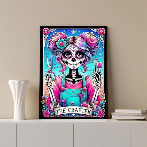 Xoaoes Skull Diamond Art Kits for Adults, Skeleton 5D Diamond Painting Kits | DIY Gem Painting, Crafts for Adults, Diamond Art Paintings, Full Drill Diamond Dot for Home Wall Decor 12 X 16 in - color: CM058