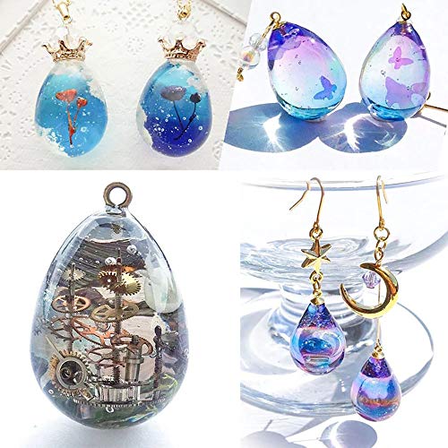 Eggs Ball Silicone Resin Molds for Jewelry Keychain, Epoxy Resin Ball Spheroid Necklace Stone Mold, Mini Orbs Pendant Casting Silicon Mold for UV Resin Crafts, DIY Easter Eggs Planet Jewelry Making - size: Eggs Ball Mold