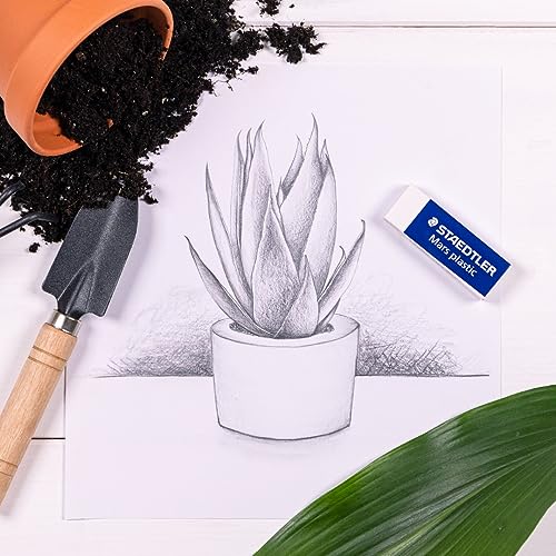 STAEDTLER Mars Lumograph 13pc Drawing Pencils & Eraser Set: 12 Hardness Grades 8B-2H, Mars Plastic Eraser, Pre-sharpened, Art Supplies for Drawing, Shading, Drafting & Illustrating, All Skill Levels - style: 12 Pack w Eraser