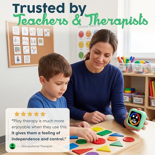 Digital Visual Timer for Kids - Calmer Routines & Transitions | Silent, Rechargeable, 99-Min Clock, Alarm, Countdown & Count-up; For Classroom, Home & Therapy - Builds Focus & Independence - color: Green