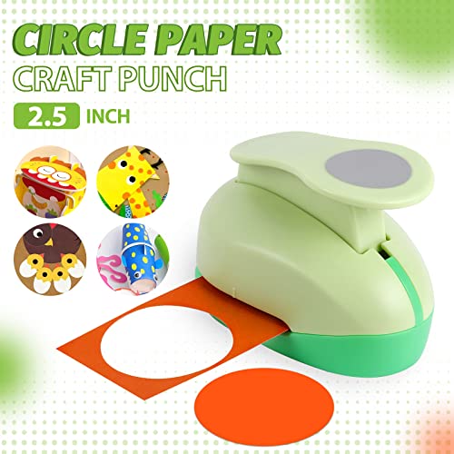 UCEC Circle Punch, 2.5 Inch Circle Hole Punch, Craft Paper Punches Circles Craft Punch Cutters for Handmade Crafting Scrapbooking Cards Arts Fun Projects - color: Circle, size: 2.5 Inch