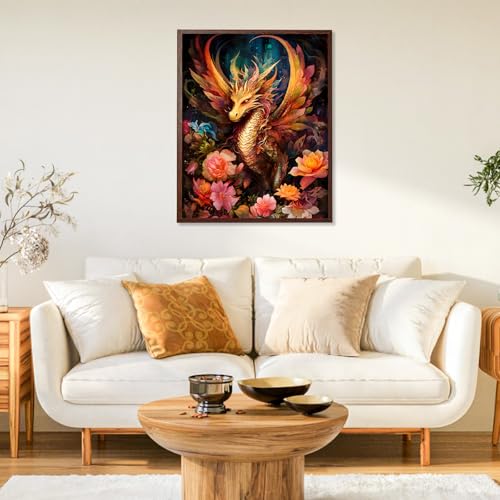 Paint by Numbers Kit for Adults, Dragon DIY Painting Kit, 16x20 Inch | Dragon Paint by Numbers for Adults Beginners, Without Frame, Relaxing Hobby, Fantasy Wall Art, Home Decor, Creative Gift - color: CYOP1P14