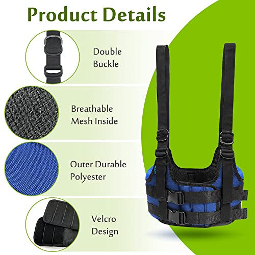 Back Stretcher Harness for Spinal Decompression, Lumbar Traction Belt & Inversion Table Alternative, Back Realignment Device for Herniated Disc Pain Relief – Large (42–50” Chest) - color: L