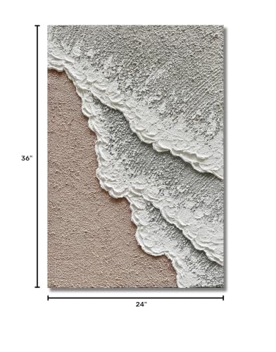 Limiyer Art 36x24 inch Hand painted Beach wave Landscape Oil painting Modern Abstract Texture Canvas Painter living wall Decorative art - color: YI035