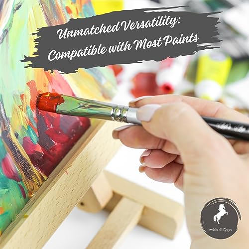ADIS&Guys 10-Piece Professional Face & Body Painting Brush Set β Ideal for Acrylic, Oil & Watercolors, Perfect for Artists & Kids - color: Black