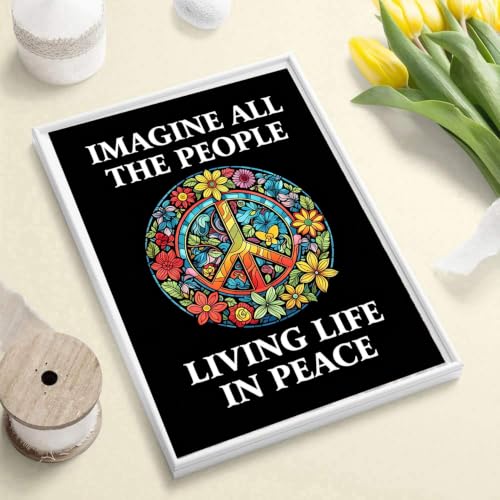 croshom Diamond Art Kits for Adults, Diamond Art Painting Kits for Adults | Blossom of Peace Stress Relief Full Round Drill Heartfelt Gift Strong Adhesive Wall Decor HD Canvas 11.8x15.7in 30x40cm - color: Peace