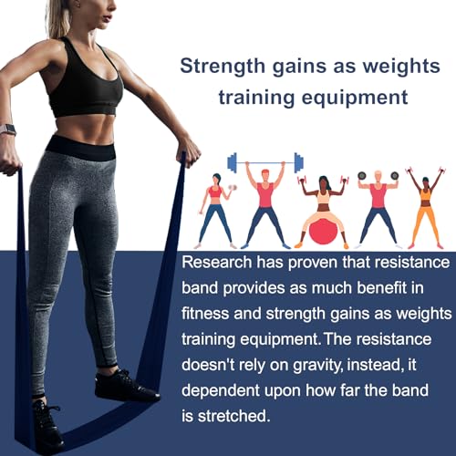 A AZURELIFE Resistance Bands,Professional Long Non-Latex Elastic Stretch Bands,Exercise Bands for Physical Therapy, Yoga, Pilates, Rehab, at-Home or The Gym Workouts, Strength Training - color: Gray, size: 6.9FT