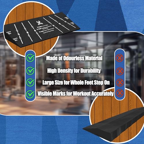 Squat Wedge Block One Piece: Heel Elevated Slant Board for Squats Weightliting Home Gym Squat Wedge - size: 2Pcs: Large