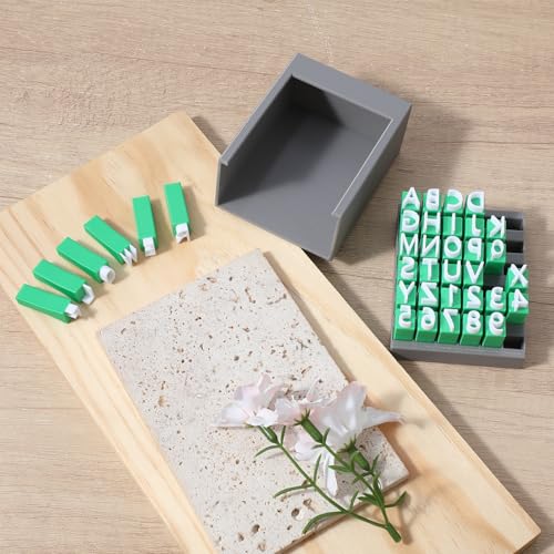 Clay Stamps Letters and Numbers, Complete Uppercase and Number Stamp | Complete uppercase letter, number stamp set for clay.Plastic,clear impressions.Easy press-on use.For pottery,ceramics,DIY