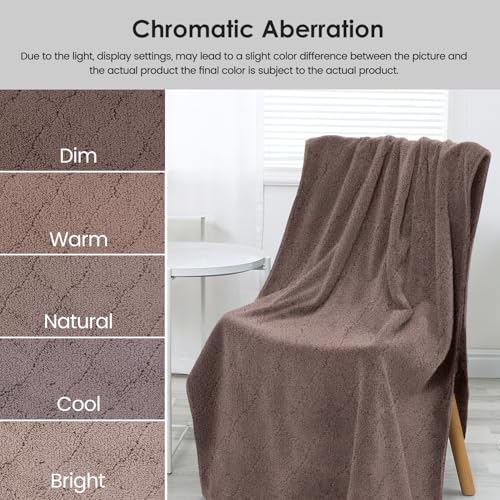 JML Microfiber Bath Towels, 2 Pack, 30 in x 60 in, Chocolate - color: Chocolate, size: 2 Pack (30 in x 60 in)