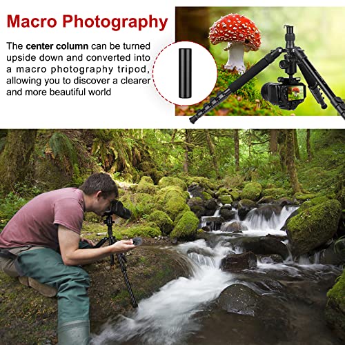 JOILCAN Tripod for Camera, 81" Camera Tripod Stand, 83 inches DSLR Tripods & Monopods, Heavy Duty Travel Tripod for Binoculars Laser Level Spotting Scope Telescope, Max Load 35lb - color: Black