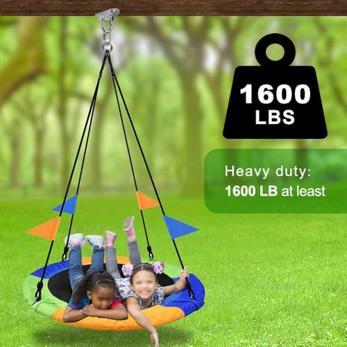 BeneLabel 2 Pack Stainless Steel 180 Swing Hooks, Heavy Duty 1000 LB Capacity, 4 Screws & 4 Expansion Bolts for Wooden & Concrete, Ceiling Mount for Hammock, Porch, Yoga, Punching Bag - color: 180° Swing(2 Pack)