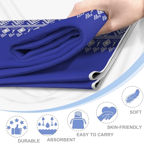 Yoga Towel,Absorbent Yoga Mat Towel for Hot Yoga Non Slip,Stylish Prints,Ideal for Workouts,Hot Yoga,Bikram,Pilates Equipment,72 x 27 in,Rhombus Geometry - color: Rhombus Geometry