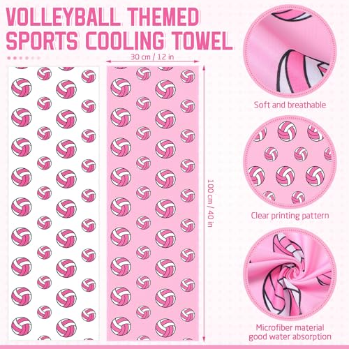 FuWeave 12 Pcs Volleyball Cooling Towels Gifts 40 x 12 Inch - color: Volleyball, size: 40 x 12 inches