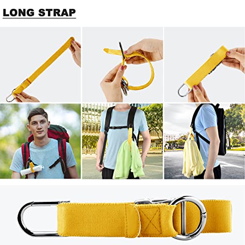 ZINZ Elastic Jacket Gripper Travel Strap with D-Ring Hooks and Buckle, Suitcase Straps Belts Travel Accessories, Makes Your Hands Free - color: Yellow