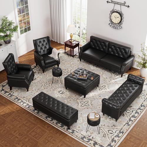 FiveWillowise 55" Bedroom Bench,End of Bed Bench with Storage,Black - color: Black, size: 55-inch
