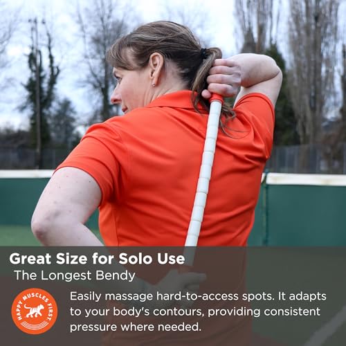 Tiger Tail The Stick - Bendy 22” Flexible Muscle Roller Stick for Myofascial Release & Trigger Points - Bendable Deep Tissue Massager for Legs, Back, Shoulders - Relieve Soreness & Improve Recovery - size: 22" Plus eBook Happy Muscles Guide