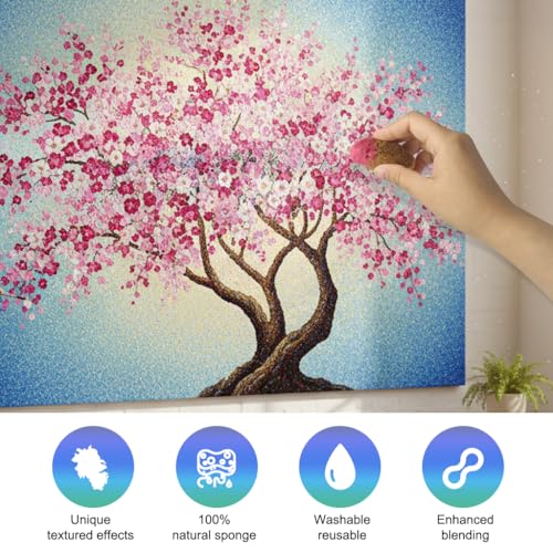 Natural Sea & Synthetic Sponges - Assorted Sizes 8pc Value Pack for Crafts & Artists: Multi - Purpose Art Supply for Professional Painting, Ceramics, Clay & Pottery Projects (8)