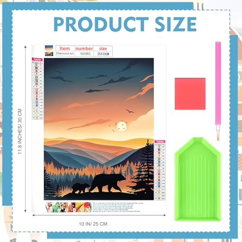 Yeaqee 4 Pcs National Park Diamond Art Kits for Adults Gem Painting Kit DIY Jewel Diamond Art for Beginners Aesthetic Room Crafts Cute Painting Pictures 5d Craft Wall Decor for Home 10 x 11.8'' - style: National Park