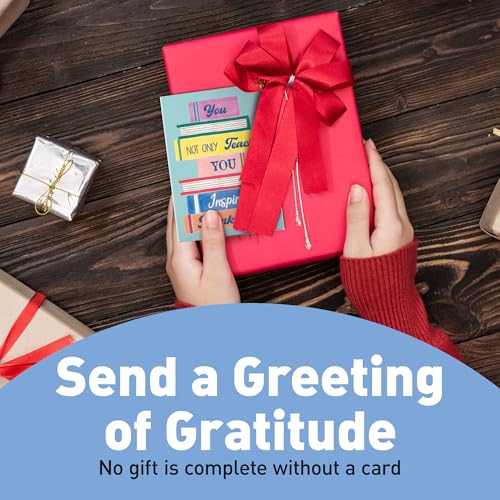Sweetzer & Orange Teacher Thank You Cards – Set Of 24 4x5.5” Cards With Envelopes & Storage Box – 6 Classroom Designs With 3 Inside Messages For Teacher Appreciation - color: Schoolhouse Classics