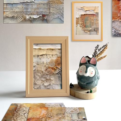 Vintage Junk Journal Paper Pad, 6 x 6 Inch Shabby Chic 160gsm Cardstock, 24 Sheets Retro Pearl & Tattered Letter Craft Paper for Anniversary Cards, DIY Scrapbooking - color: R2351 - 6×6