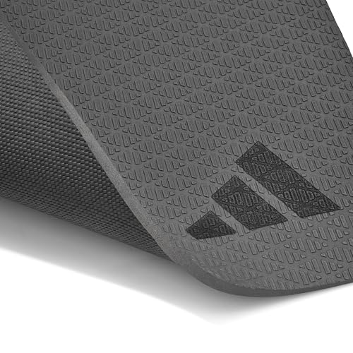 adidas Yoga Mat - Eco Friendly - Non Slip, Durable Textured Surface - color: Black, size: 10 mm