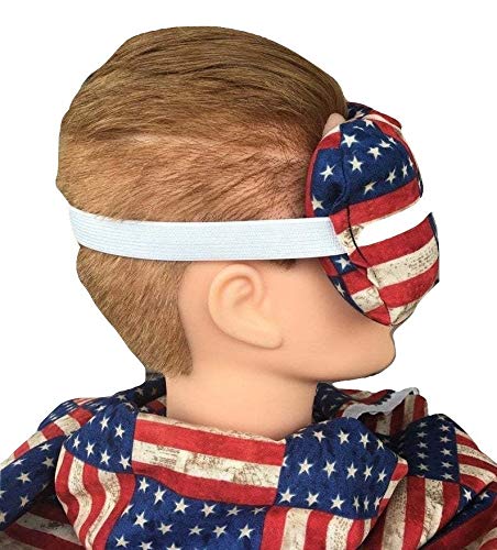 Eye Mask Lavender Eucalyptus, Sinus, Herbal Pack, Hot Cold Pack, Heat Wrap,Organic, Flax Seed, Microwave Therapy, Sleep Mask, Yoga Meditation Eye Pillow, Red White Blue USA