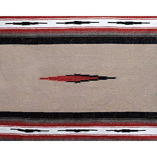 Open Road Goods Mexican Diamond Blanket - XL Heavyweight Yoga Blanket – Handmade in Mexico - Thick Boho Serape Saltillo Style Throw for Beach, Picnic, Home, Camping and More! (Autumn Earth) - color: Autumn Earth