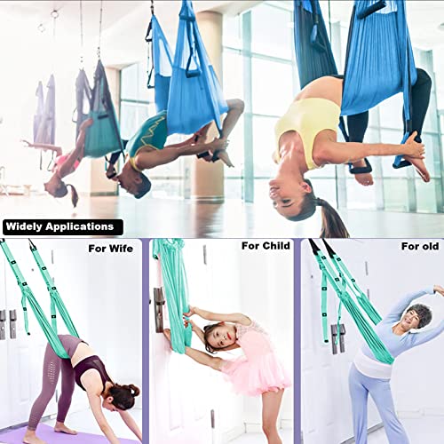 Tchrules Leg Stretcher Strap, Backbend Training Belt with Door Anchor, Flexibility Trainer Stretching Equipment Assist Stretch Strap for Fitness Gymnastics Dance Aerial Yoga Ballet - color: Light Green