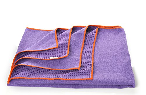 Namaste Skidless Premium Mat-Size Yoga Towel with Non Slip Grip;Exercise,Fitness,Pilates,and Yoga Gear; - color: Violet