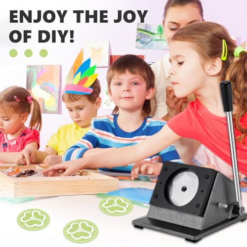 2. 618" Circle Cutter Punch Graphic Punch Die Cutter Button Paper Cutter Paper Cutter for Buttons, Compatible with Tecre 2 1/4" Pin Badge Button Maker Badge Punch Press - size: for 57mm Buttons