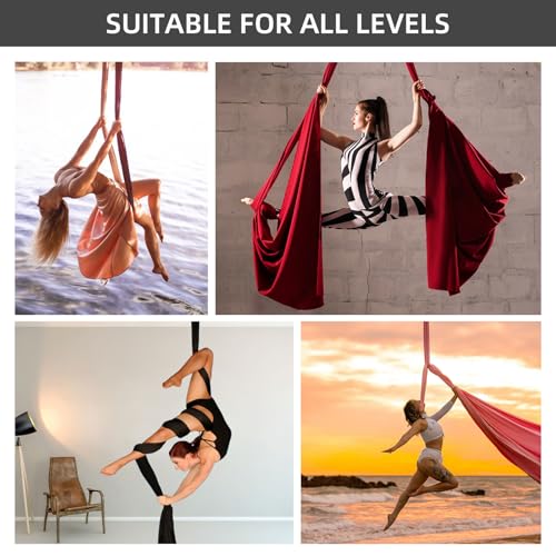 PRIOR FITNESS Pro Aerial Silks, SGS&CE Certified, 15/20/25Yards Fabric - color: Fruit Green, size: 25yard