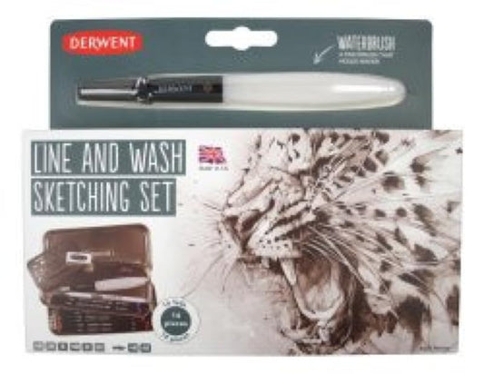 Derwent Line and Wash Sketching Set, 14 Pieces Per Set (2302162)