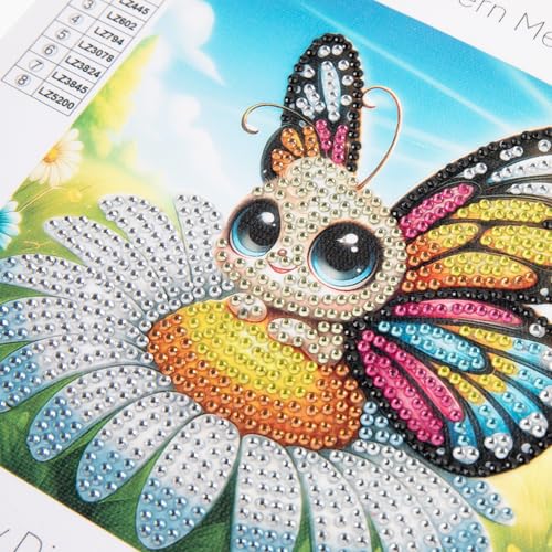 Modern Merch Small Diamond Art Packs Butterfly Deer & Penguin, Animal Diamond Dots for Adults, Jewel Art Painting Kits, Mini Gem Arts and Crafts for Adults, Round Drill 3 Pack Partial Drill - color: Butterfly Penguin Deer