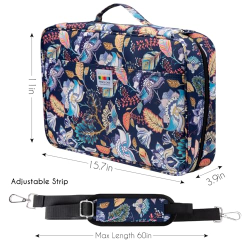 YOUSHARES Big Capacity Colored Pencil Case - 480 Slots large Pen Case Organizer with Multilayer Holder for Prismacolor Colored Pencils & Gel Pen (Retro Flower) - color: Retro Flower