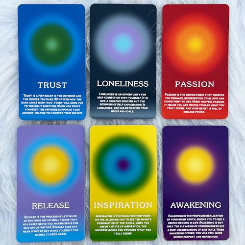 DPEHAKMK Emotional Healing Oracle Deck, 56 Oracle Cards for Beginners, Mindfulness, and Spiritual Growth, Affirmation and Reflection Deck