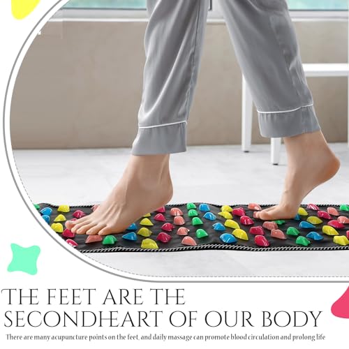 TrelaCo Foot Acupressure Massage Mat with Stones, 13.78 x 47.24 Inches - size: 13.78 x 47.24 Inch