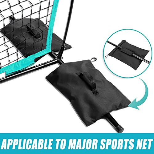 VISEMAN 4PCS Sports Net Sandbags, Weighted Anchor Bags for Baseball & Golf Nets,Soccer Goals, Hockey Nets - style: Black×4PCS