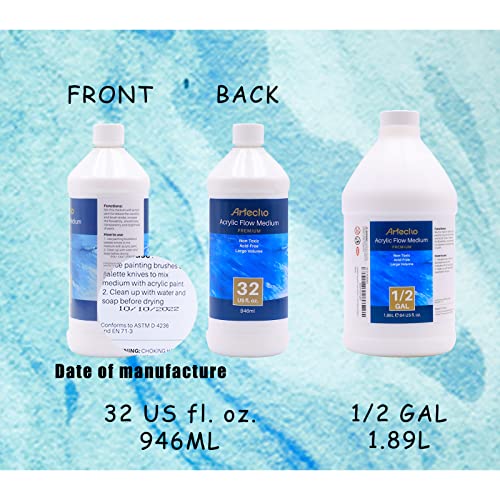 Artecho Pouring Effects Medium 32oz / 946ml | Acrylic Medium, For Acrylic Paint - size: 32 Fl Oz (Pack of 1)
