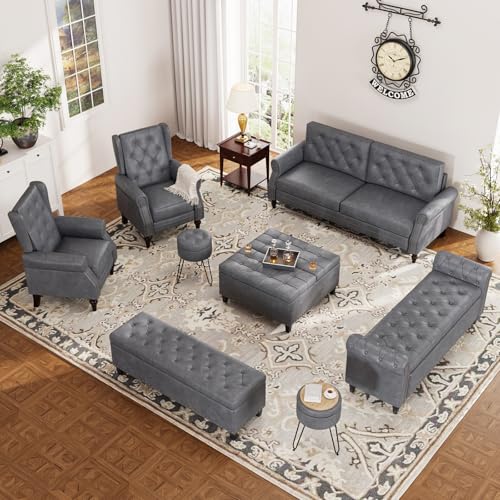 FiveWillowise 55" Bedroom Bench, End of Bed Bench with Storage, Grey - color: Grey, size: 55-inch