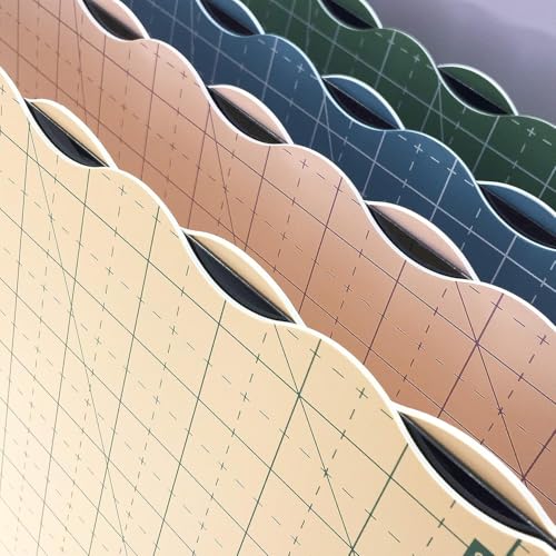 SMARTOP 24"x18" Self Healing 3 Layer Folding Cutting Mat, Non-Slip Non-Reflective, Great for Crafts, Quilting, Sewing, Scrapbooking Molandi Yellow (Molandi Yellow)