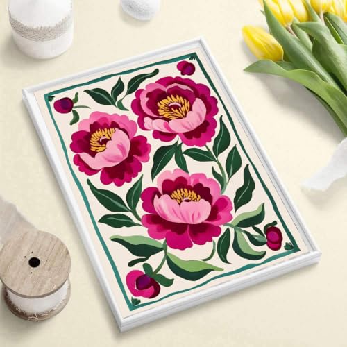 Diamond Art Kits for Adults, Peony Diamond Art Painting Kits for Adults | Peony Flowers Stress Relief Full Round Drill Heartfelt Gift Strong Adhesive Wall Decor HD Canvas 11.8x15.7in 30x40cm - color: Peony