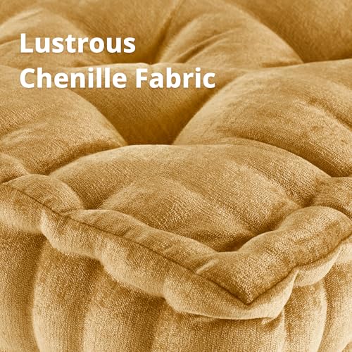 Intelligent Design Floor Pillow Large Meditation Cushion, 20x20 Yellow - color: Yellow