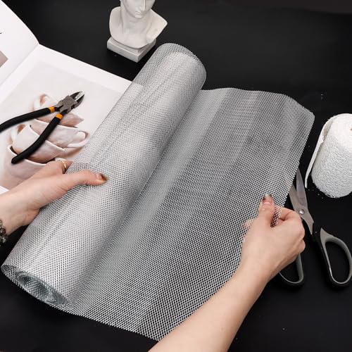 Sculpting Wire Mesh Roll for Art Crafts, Clay Sculpture (15.7 X 196.8 Inch) | Aluminum Wire Mesh, Moldable Sculpting Mesh, Craft Wire Mesh for Sculpture Projects, DIY Home Decoration - size: 15.7 x 196.8 Inch