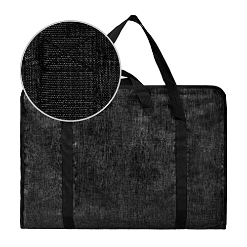 Students' Water-Resistant Portfolio Tote for Art Supplies - 8K Drawing Board Carry Shoulder Bag - Durable Portfolio Case - color: #3,Black