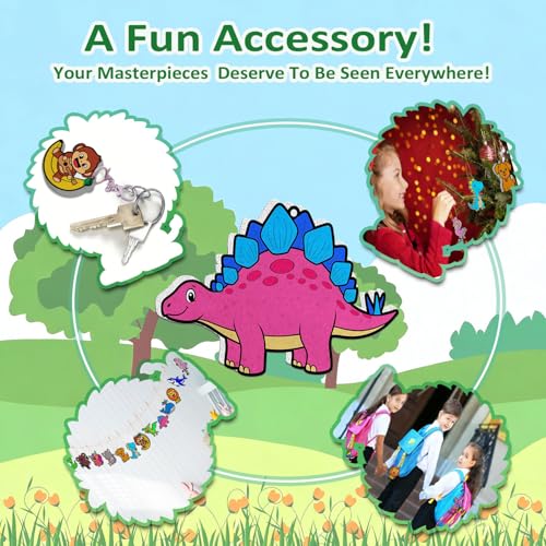 mom&myaboys 3D Aqua Puff Art Kit for Kids - Mess-Free Magic Water Painting Craft, DIY Color & Inflate Animals Activity, Creative Travel Gift for Girls & Boys Ages 4-10 (Animal-Zoo) - style: animal-zoo