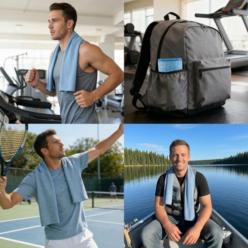 2 Pack Camping Towel S Microfiber Quick Dry Lightweight Towels for Travel Beach Hiking Swimming Pool Backpacking Hot Yoga(Blue, 2 Pack S(15.5X31 Inch) - color: Blue, size: 2 Pack S(15.5X30 Inch