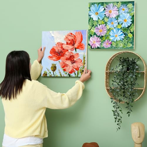 Aodaer 8 Pack Wood Panels 12 x 12 Inch Wooden Panels Canvas Unfinished Craft Wood Boards Panels for Art Crafts Acrylic and Oil Painting Pouring DIY Projects - size: 12 x 12 Inch