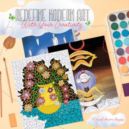 ColorIt Modern Art Vol II Adult Coloring Book for Women | 50 famous painting-inspired drawings | Spiral bound | Thick paper | Perforated pages | Lay-flat hardback cover | Blotter - color: Volume II